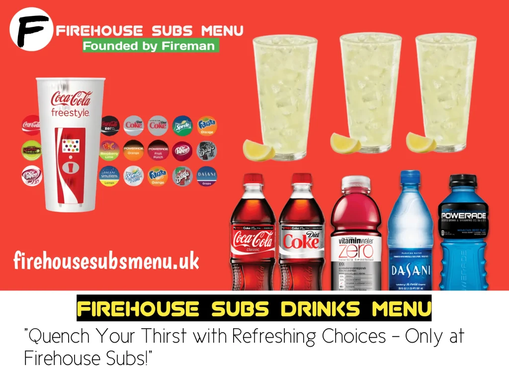 FIREHOUSE DRINKS MENU WITH PICTURE AND PRICES
