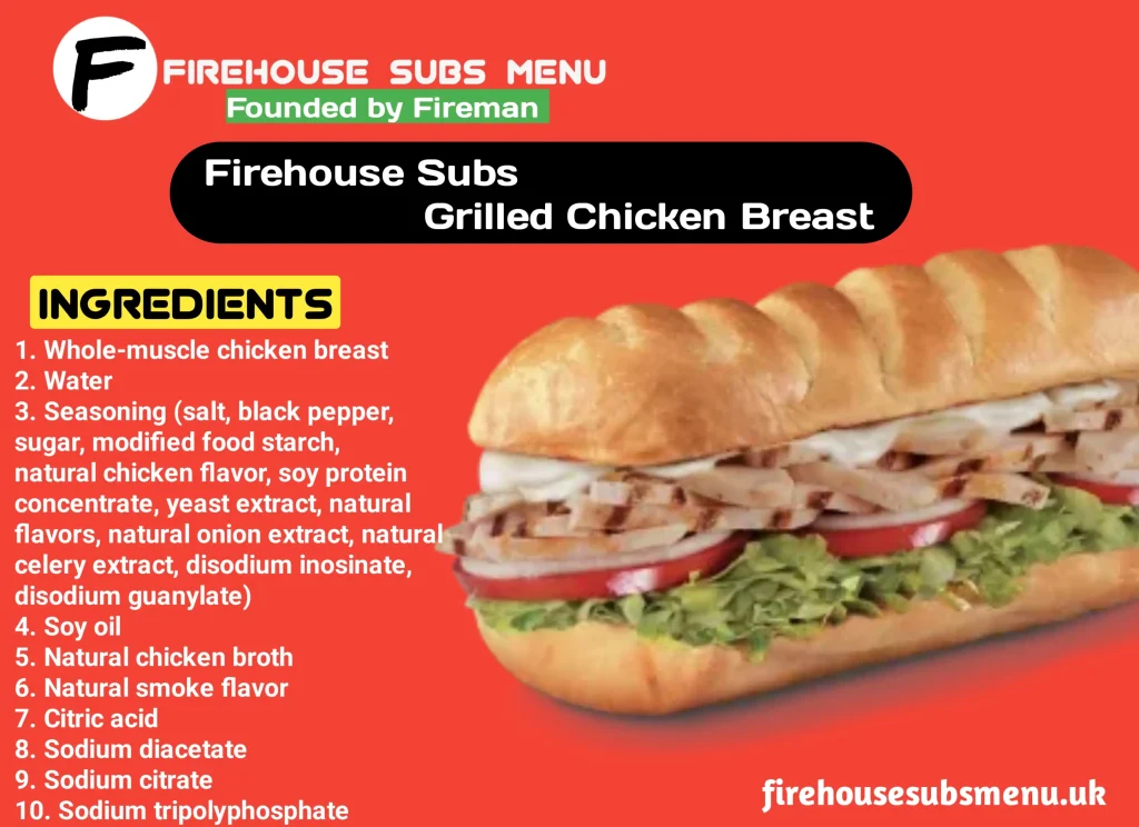 Firehouse Subs Grilled Chicken Breast with Picture