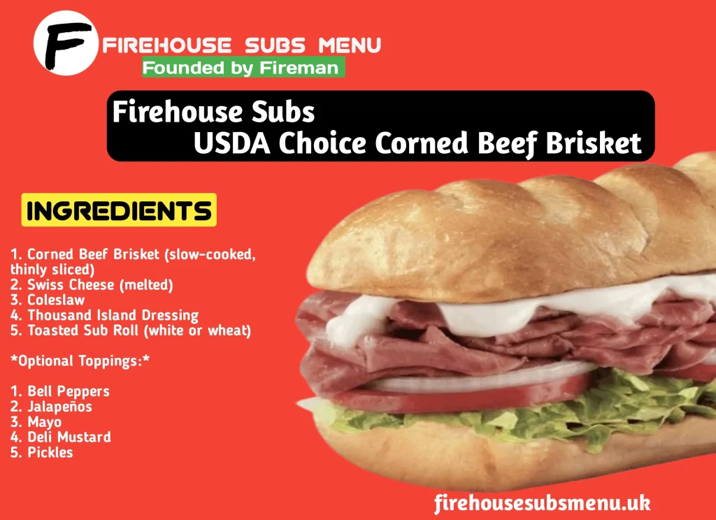 Firehouse Subs USDA Choice Corned Beef Brisket with picture