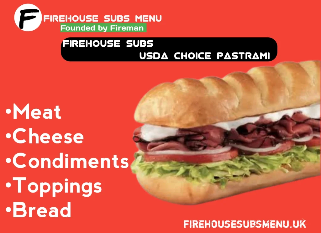 Firehouse Subs USDA choice Pastrami with picture